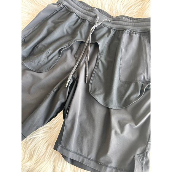 Lululemon Men's Chill Motion Shorts 9.5" Activewear Athletic Gym‎ Black Size XL - Picture 12 of 15